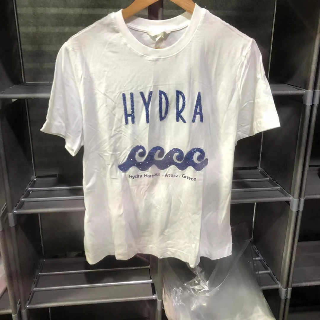 33109时尚简约百搭修身T恤白色夏