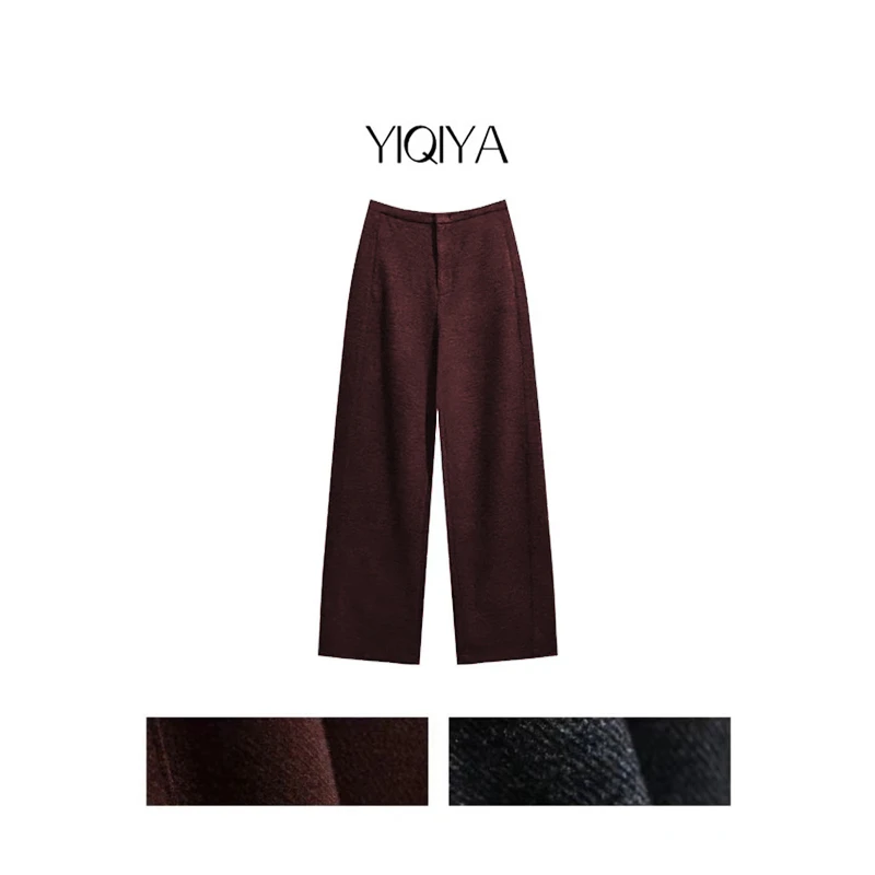 【婷婷】返潮复古时尚复古弯刀裤早秋宽松阔腿潮流舒适休闲裤C103