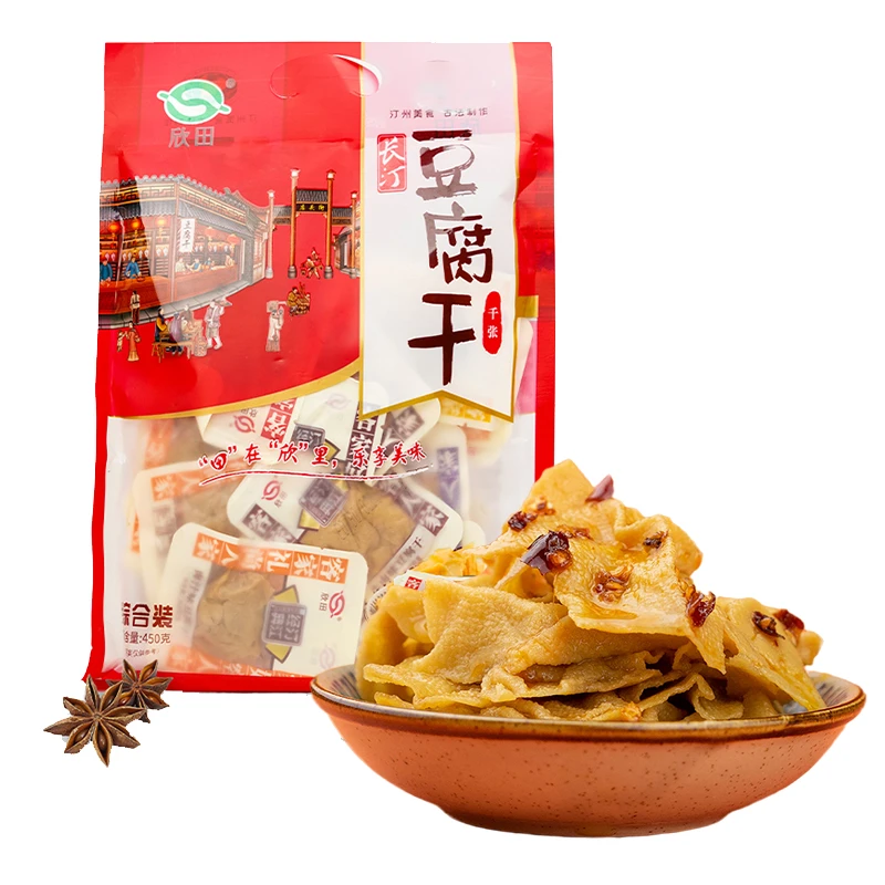 欣田豆腐干混合味礼包长汀客家特产辣条显眼综合礼包豆干零食450g