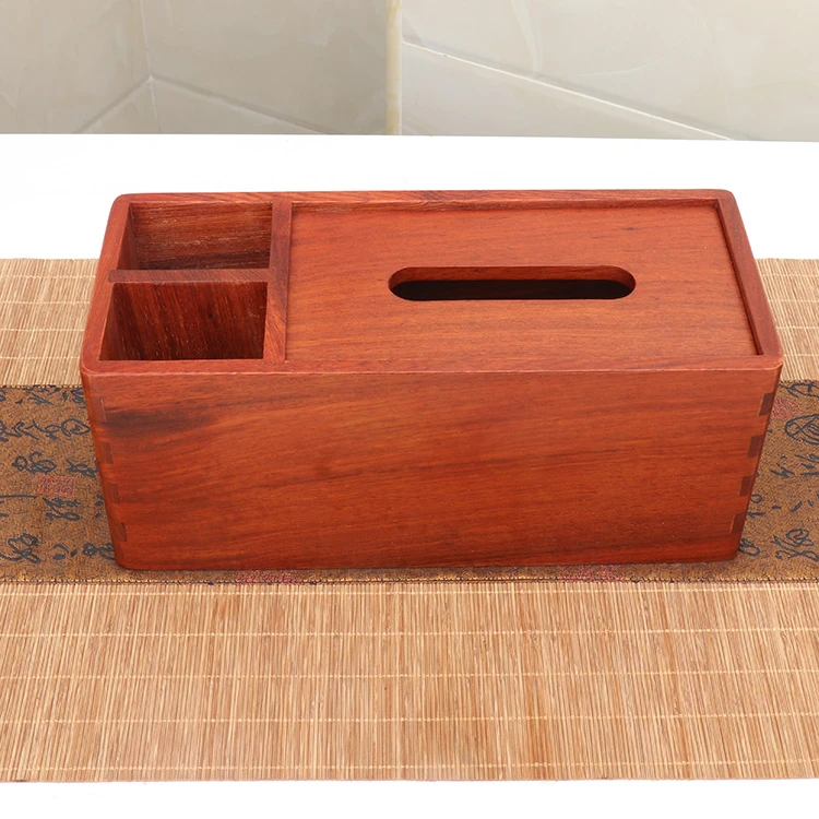 缅花特大号素面收纳盒新奇家用好物木质遥控器创意方形简约经巾盒