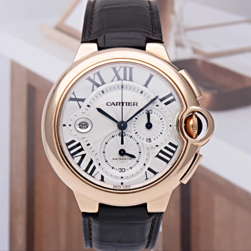 99新 Cartier/卡地亚 【金缘】蓝气球/单表/46.8X47.1mm