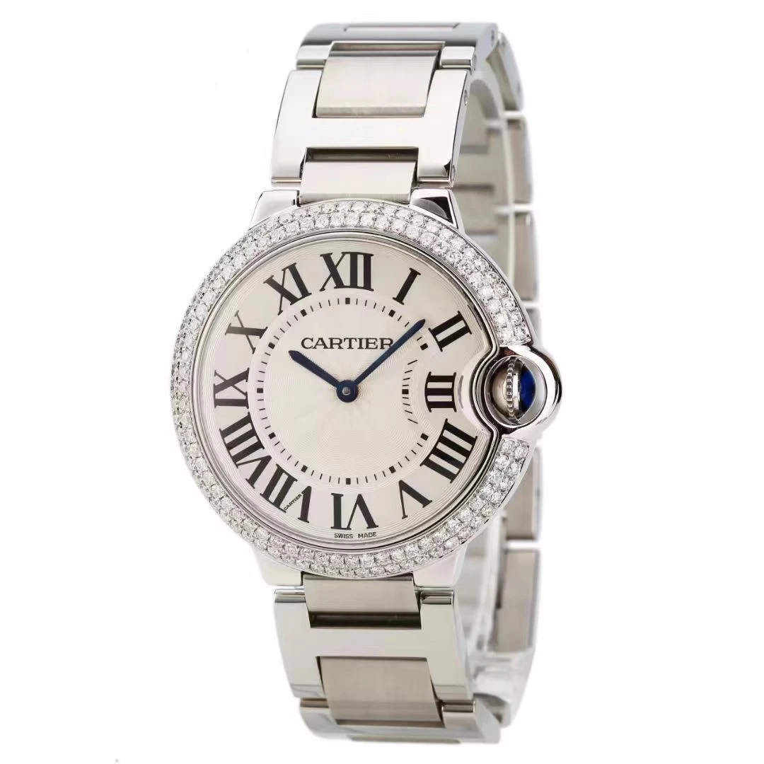 99新 Cartier/卡地亚 【金缘】蓝气球/单表/36.6mm/后钻