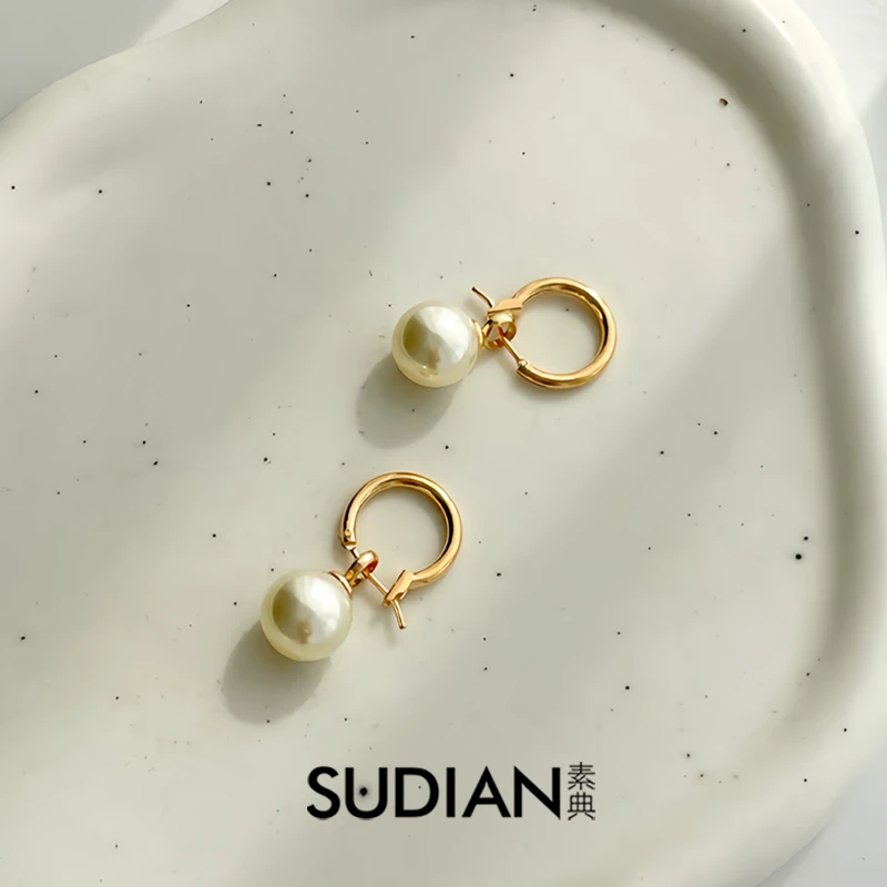 黄铜耳饰 玫瑰的刘亦菲同款施家珠耳环女轻奢高级感耳钉耳扣耳饰