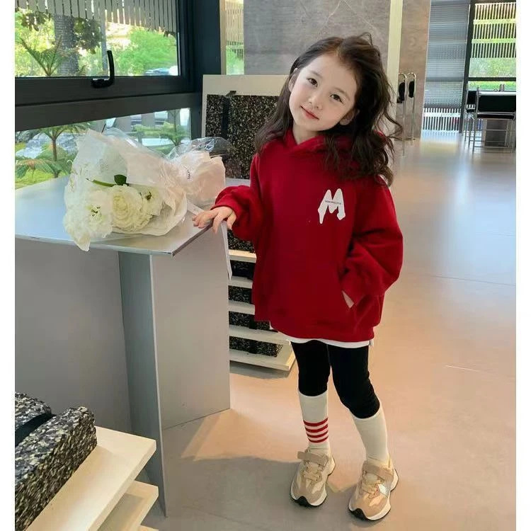 男童女童卫衣秋冬款连帽卫衣加绒加厚儿童卫衣宽松时尚运动卫衣潮