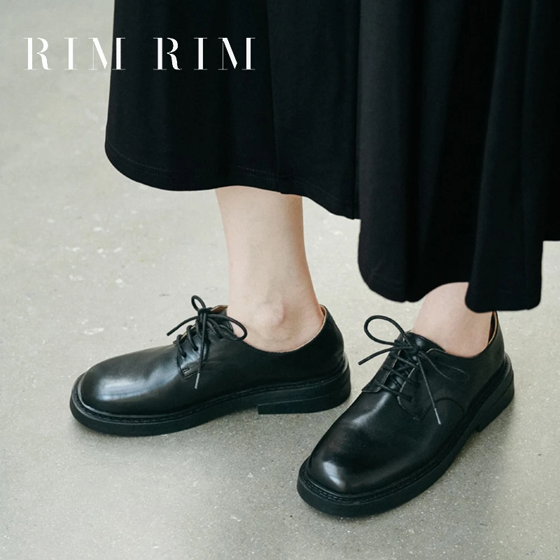 RIM RIM水洗马皮单鞋复古时尚塑型马皮鞋小皮鞋舒适圆头