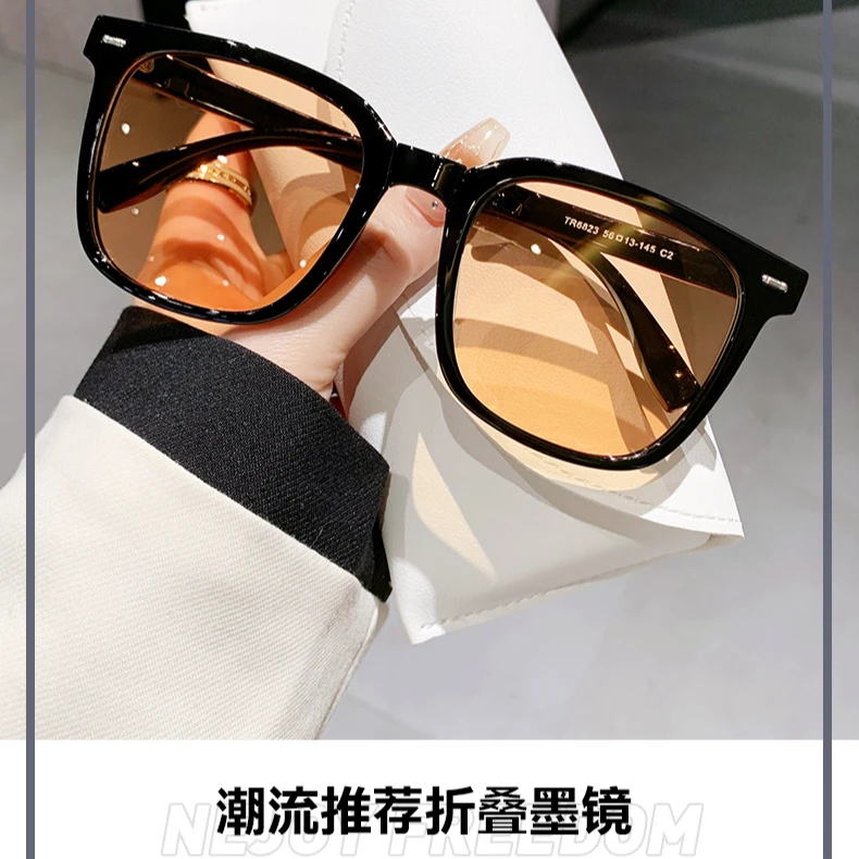 2024新款GM可折叠墨镜女防晒防紫外线高级感偏光超轻口袋太阳镜男