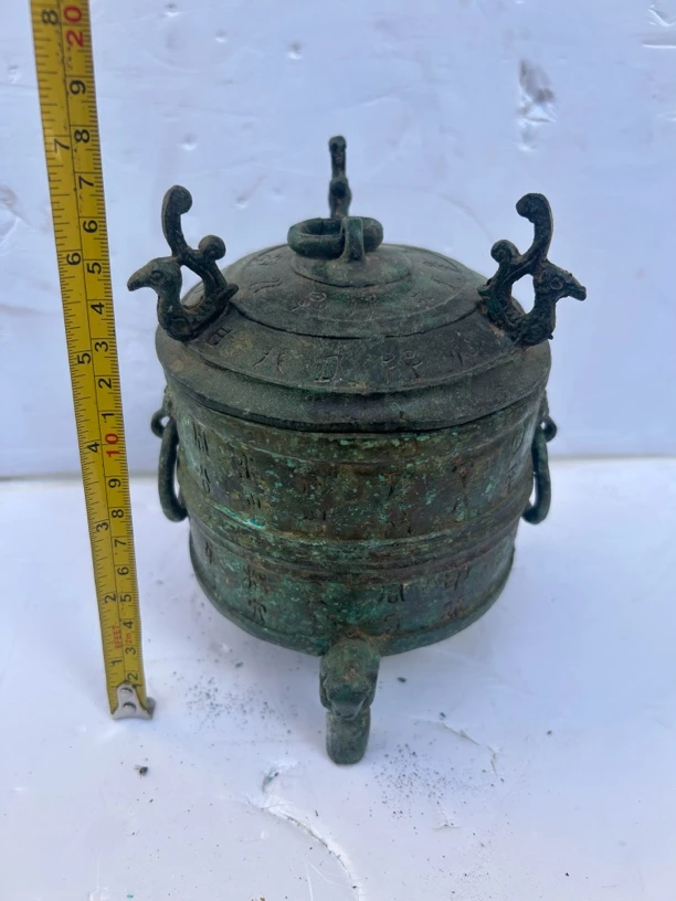 铜器       摆件三凤仓