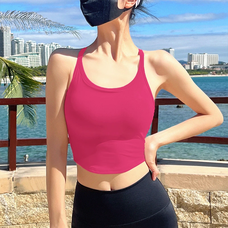 【婷宝贝专属】运动健身瑜伽背心训练跑步中高强美背显瘦运动背心