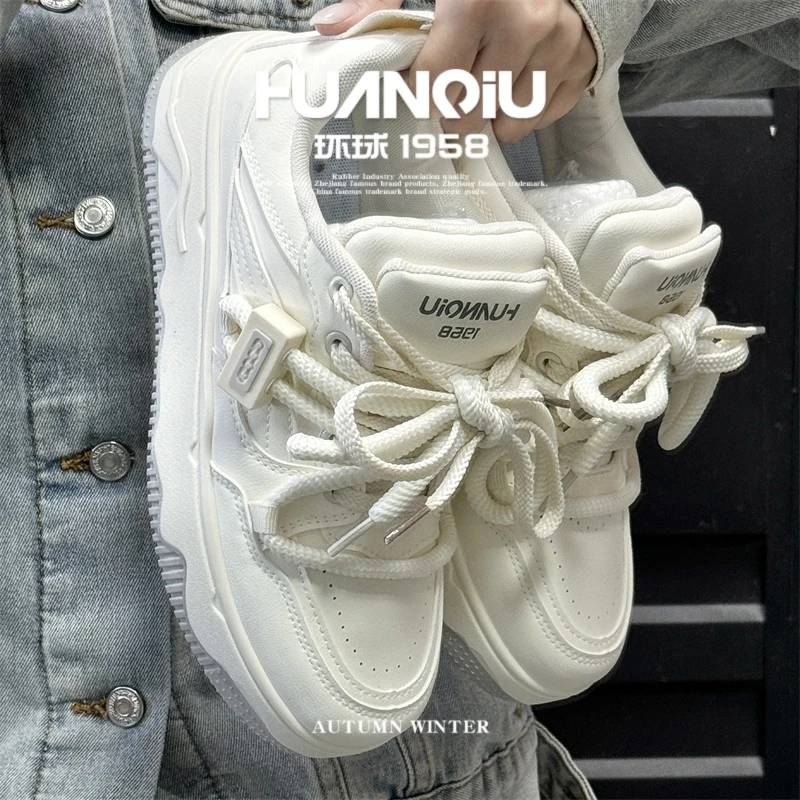 HUANQIU/环球小白鞋男鞋2024新款高颜值百搭小众原创休闲运动鞋男