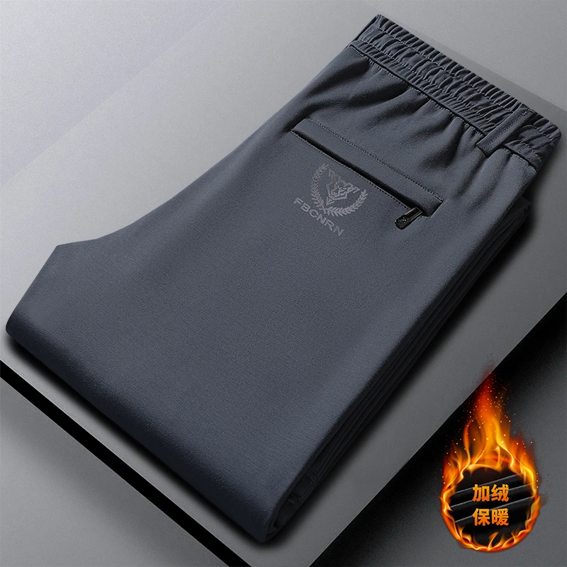 冬季新款虎头罗马加绒加厚休闲裤三个口袋