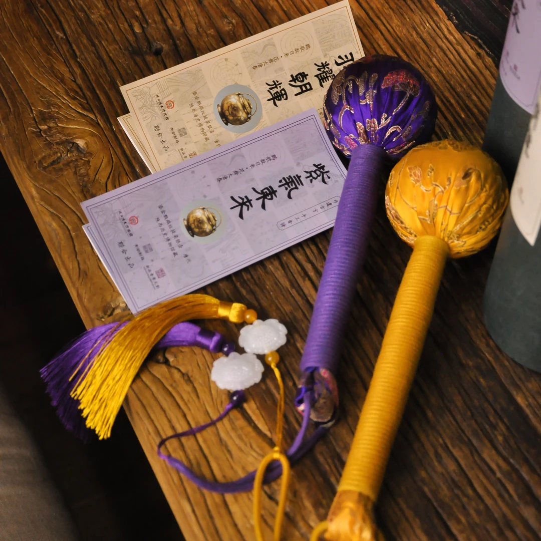 【手工香锤】非遗便携刺绣鹦鹉纹经络按摩敲打养生锤纯手工定制芳香