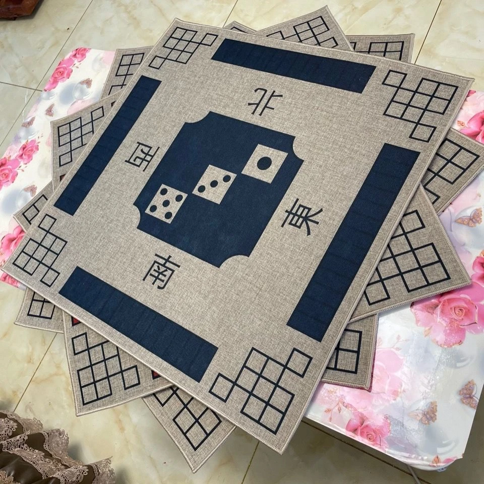 麻将桌布垫子家用打牌下正方形台面布加厚消音防滑手搓麻将毯盖布