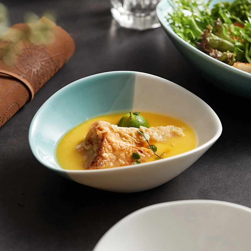 非洲之夜北欧风家用创意摆盘盘子黑色西餐餐盘酒店餐具意面盘深盘