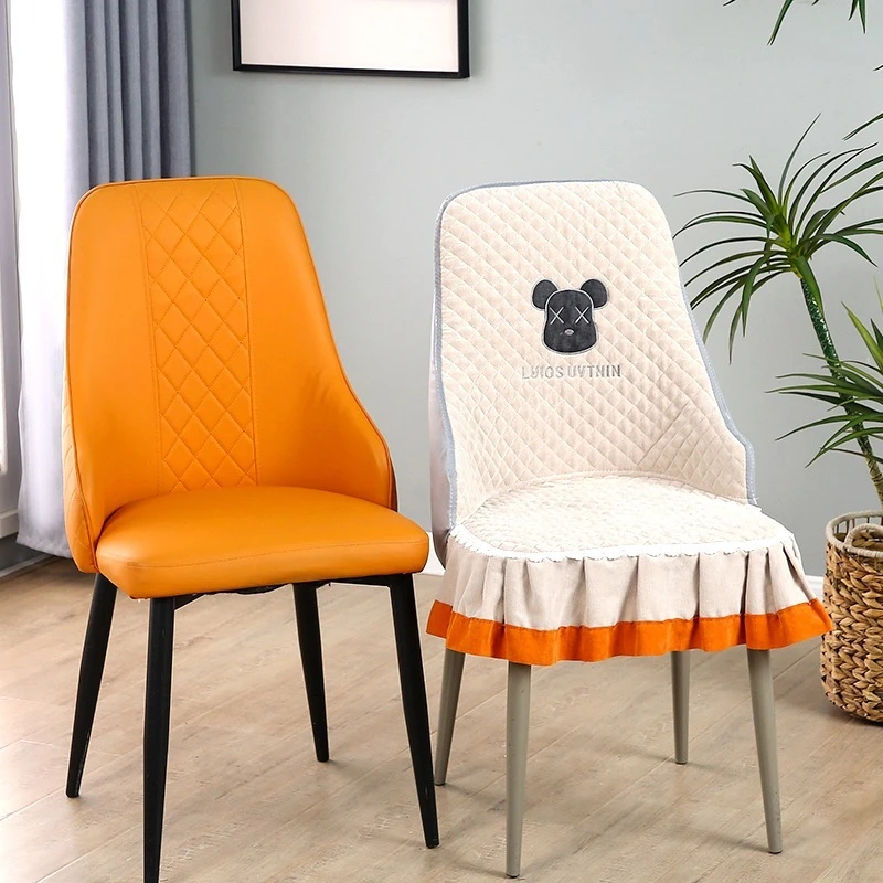 轻奢半截扶手弧形椅子套罩餐椅桌椅套座靠背一体简约椅罩凳子套子