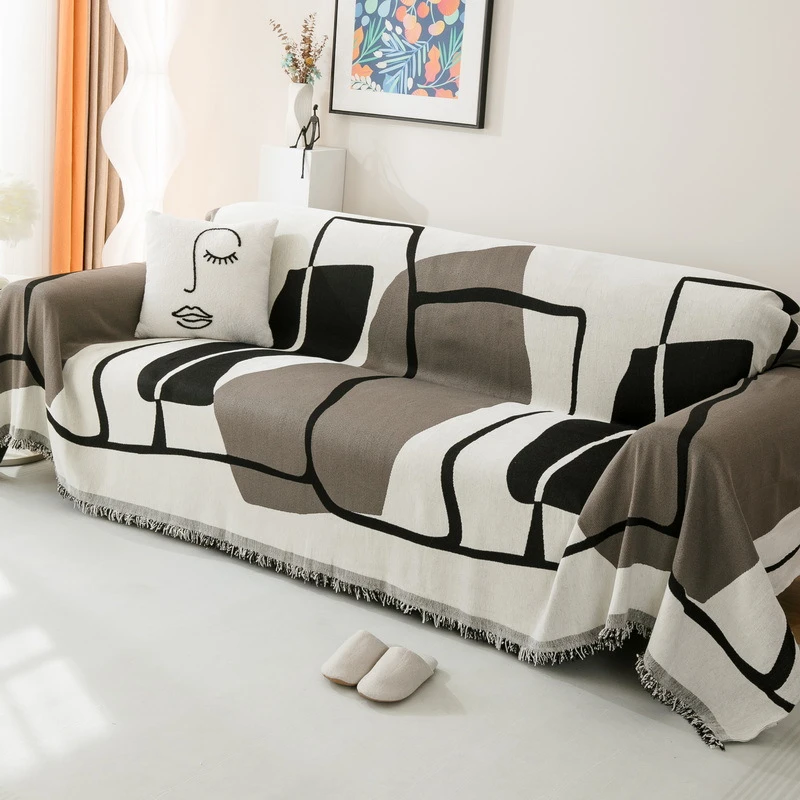摩登沙发巾四季通用防猫抓沙发套罩高端简约全包沙发盖布坐垫保护