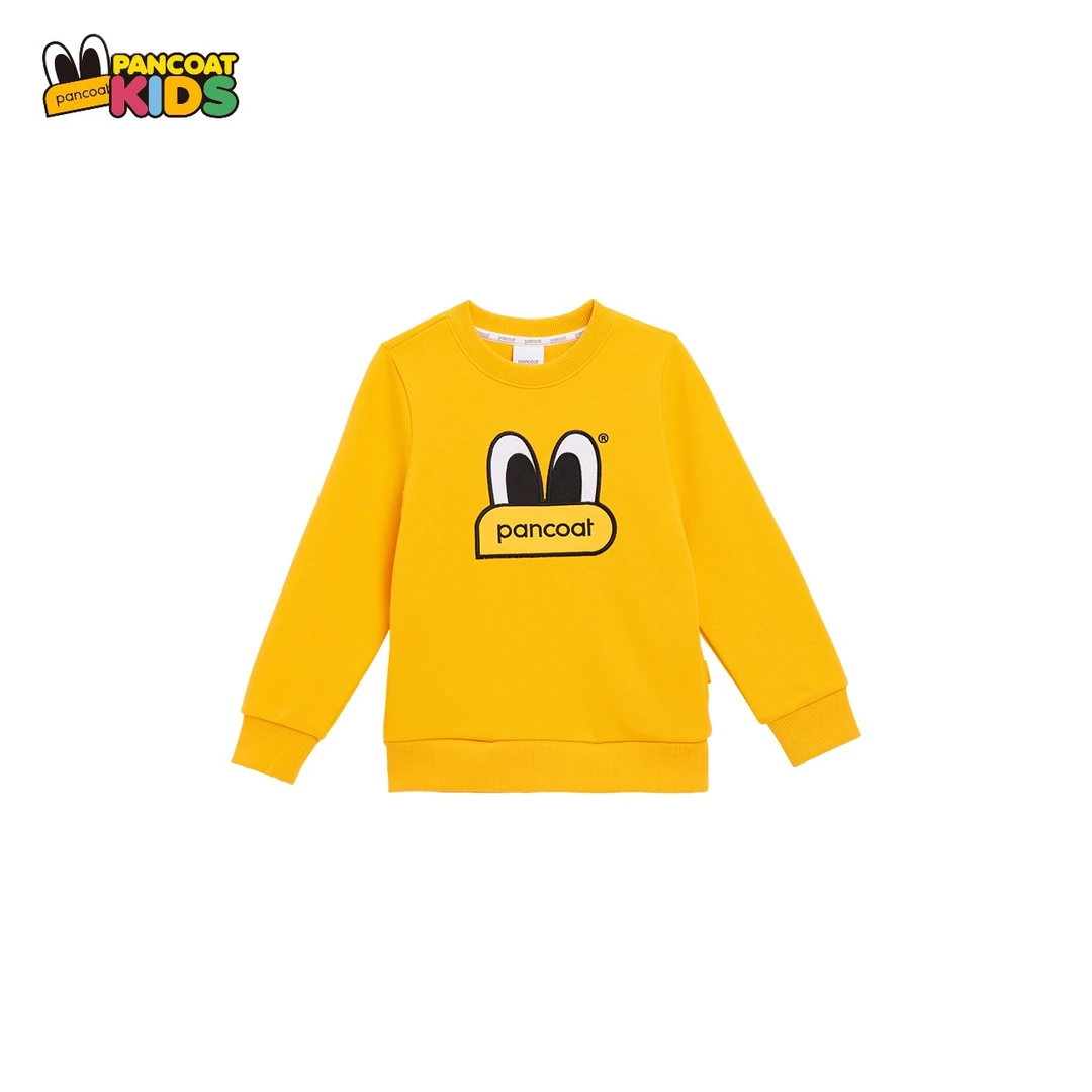 【PANCOAT】儿童官方男女童卫衣套头衫大眼睛刺绣时髦休闲春秋款