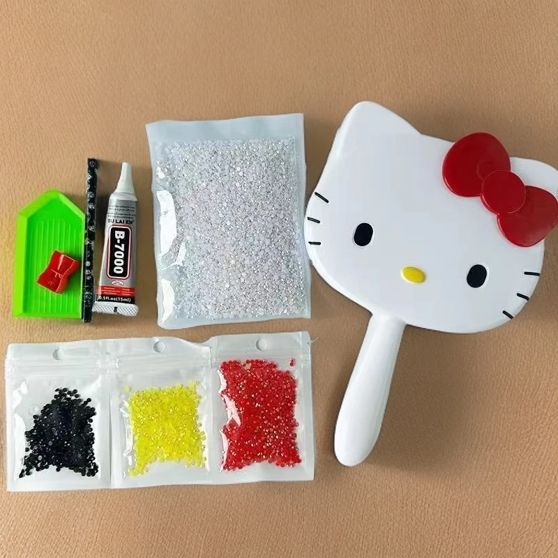 单独材料hello kity手柄镜彩钻diy手工制作可爱闪钻配料包送女友
