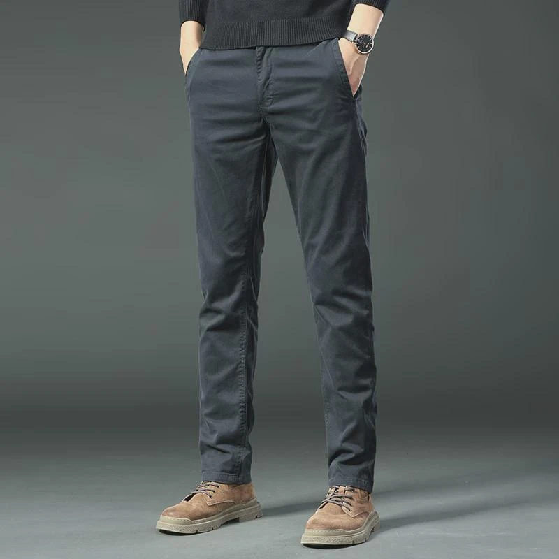 休闲裤男士中青年商务西装裤春秋2024高端工装裤男弹力修身直筒裤