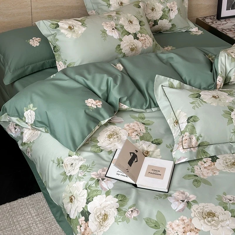 【水木年华】100棉标准四件套 2米*2.3米尺寸 柔软亲肤透气