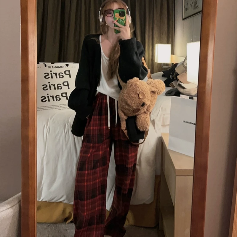 Yukiss直播 瑕疵【时髦格纹裤A3484】