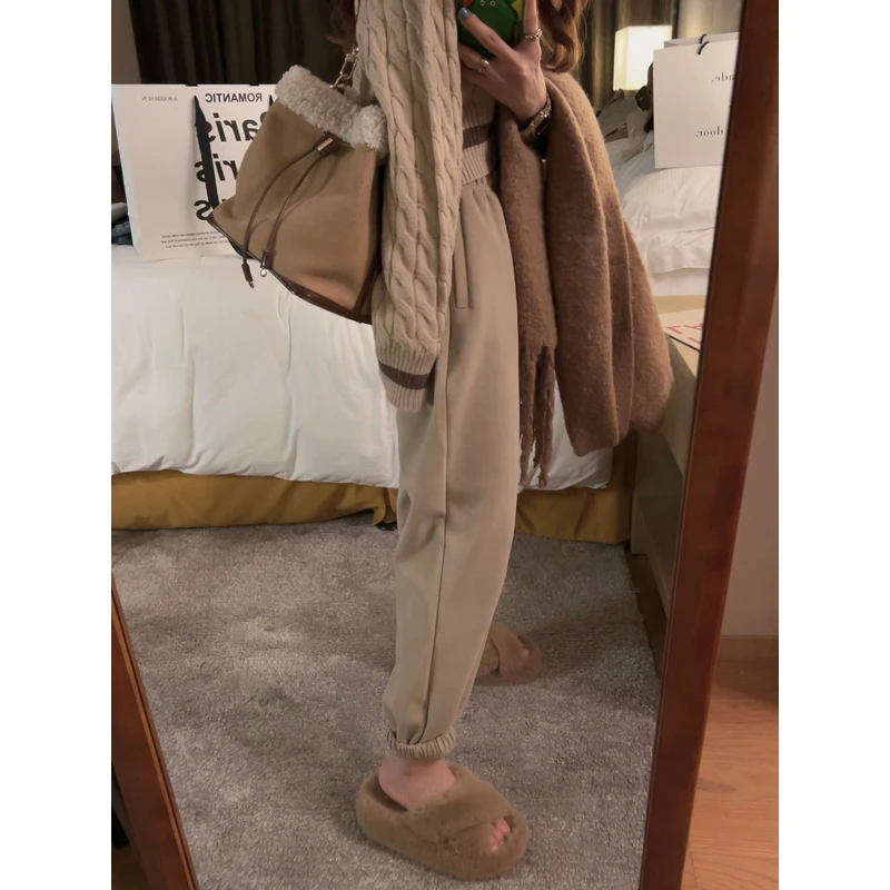 Yukiss直播奶fufu卫裤手感软软/束口休闲运动裤（束口运动裤A2560）