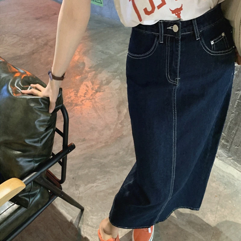 女款半身裙子女大码显瘦包臀裙身材长裙新款A字高腰衣服86112025