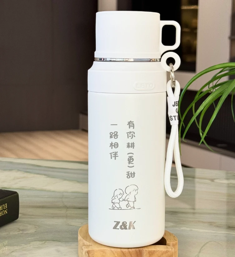 【甜丽定制】香港潮牌ZK轻奢焖茶杯316不锈钢便携直饮真空水杯800ml