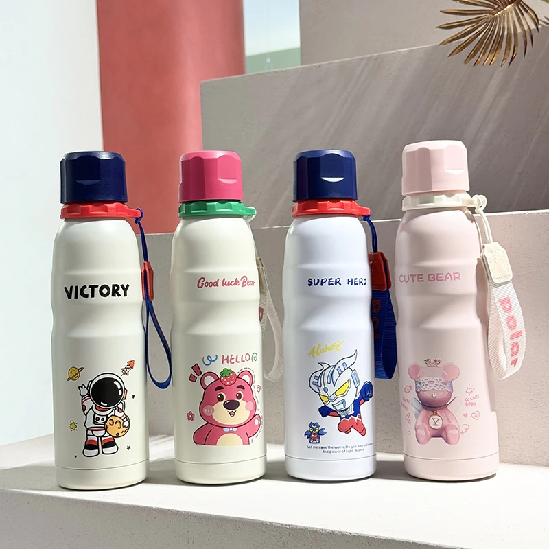 北极行运动保温杯316不锈钢直饮吸管两用便携时尚学生水杯