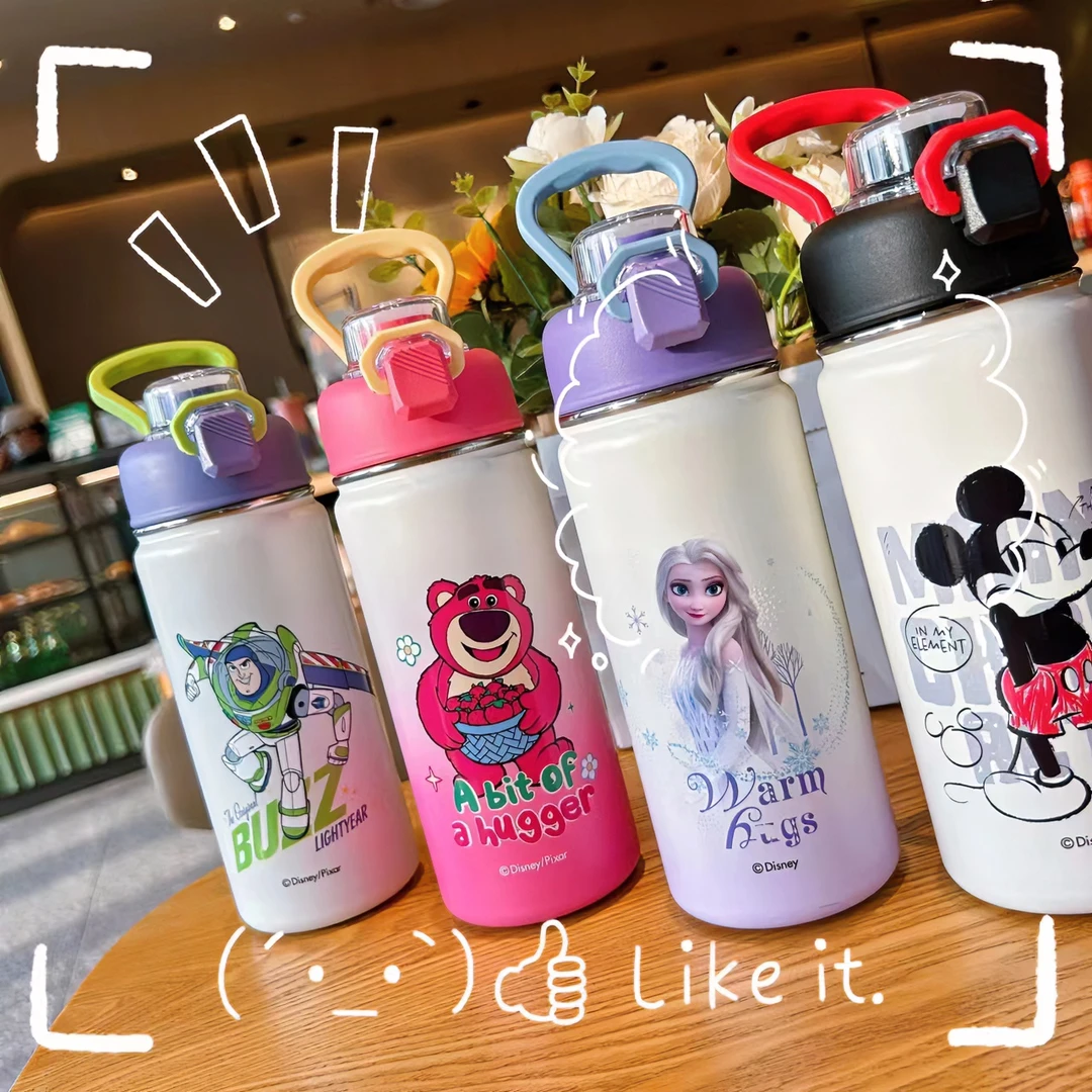 迪士尼儿童运动保温杯316不锈钢 小学生大容量水杯15502