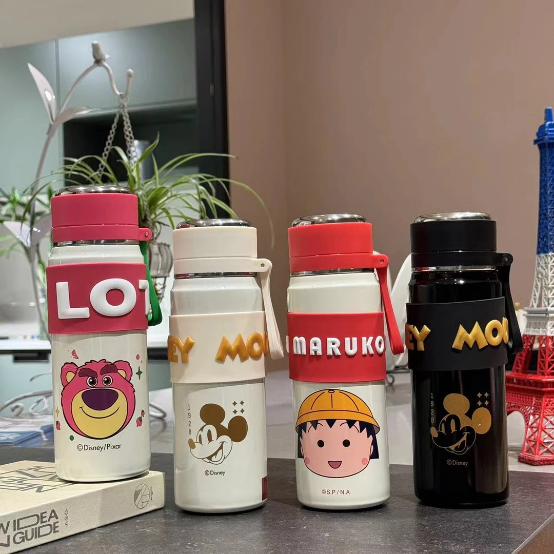 迪士尼保温杯316不锈钢高颜值茶隔直饮学生水杯15058