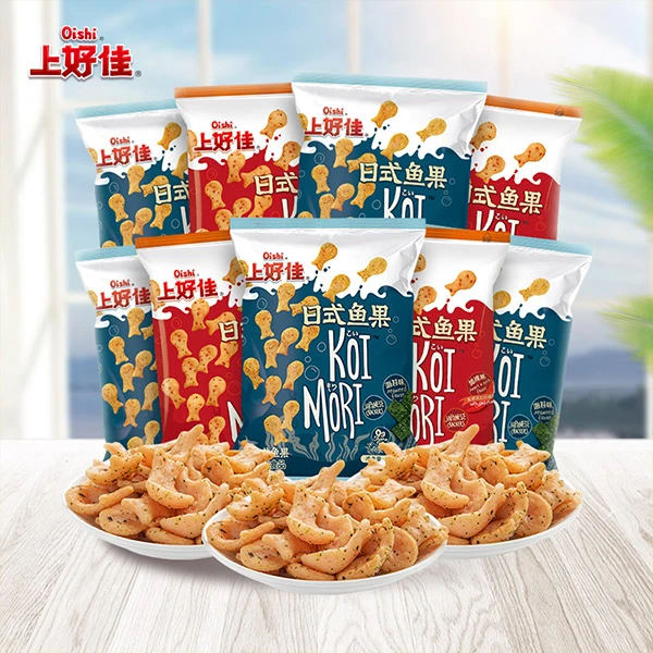 上好佳海苔味/甜辣味系列日式鱼果9包共450g谁都别想动我的小零食