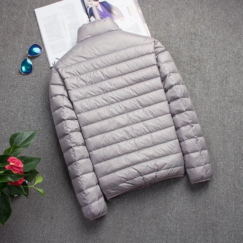 爆款清仓轻薄羽绒羽绒服男士春秋冬休闲立领连帽短款简约保暖同款