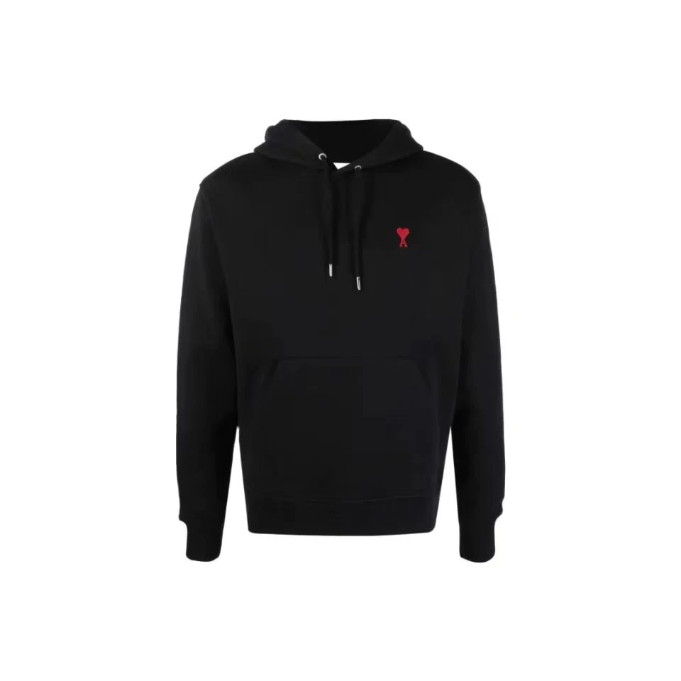 AMIPARIS 爱心logo印花连帽卫衣 男女同款帽衫LL