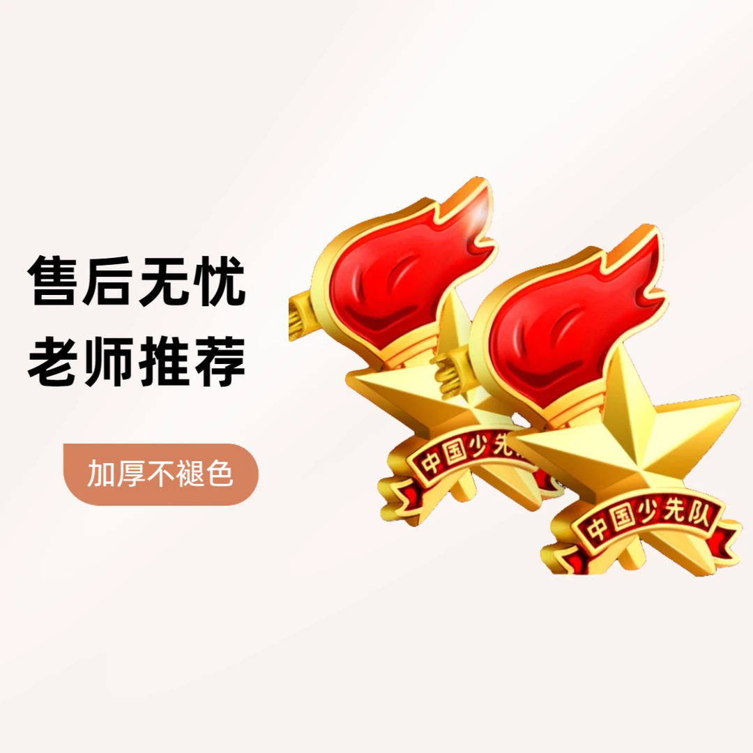少先队队徽小学生标准款精致校徽精美中国少先队员徽章强磁款加厚