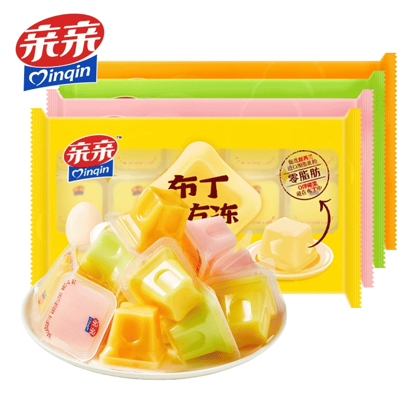 亲亲布丁小方冻420g0脂肪零食布丁椰果果冻休闲解馋网红小吃嫩滑