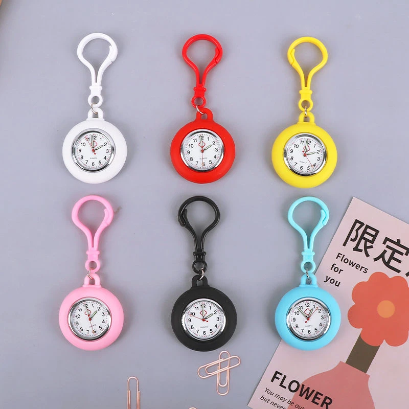 大数字清晰夜光表钥匙扣挂表护士表学生考试用进场可爱怀表老人表