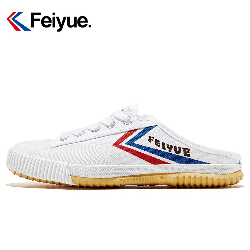 飞跃夏季浅口懒人鞋休闲半拖低帮帆布鞋小红书男女情侣同款一脚蹬