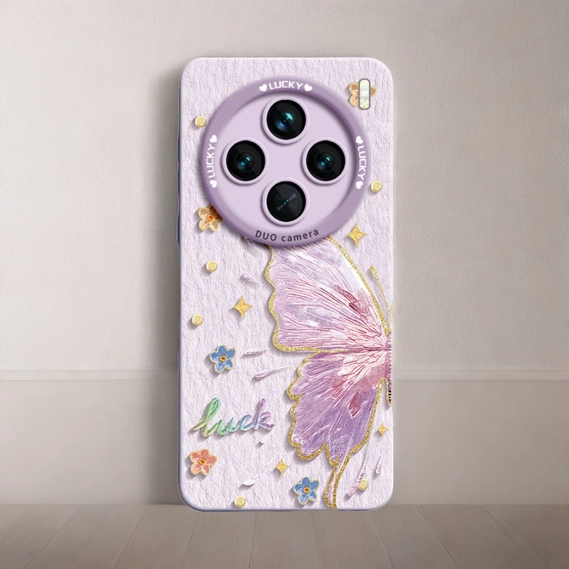 保护套网红底半边蝴蝶新款vivox100s适用vivox100ultra手机壳硅胶