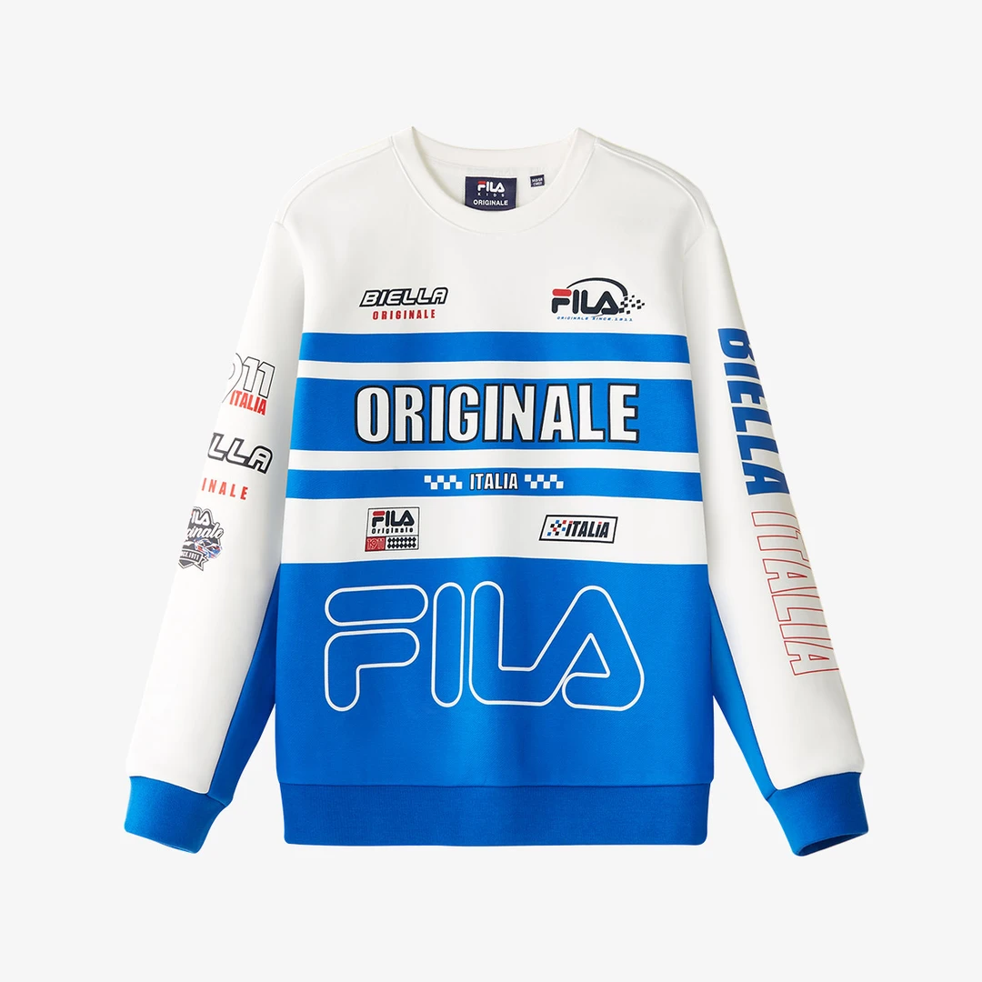 Fila/斐乐初秋新款【抑菌消螨】中大童时尚宽松圆领卫衣K12B411207