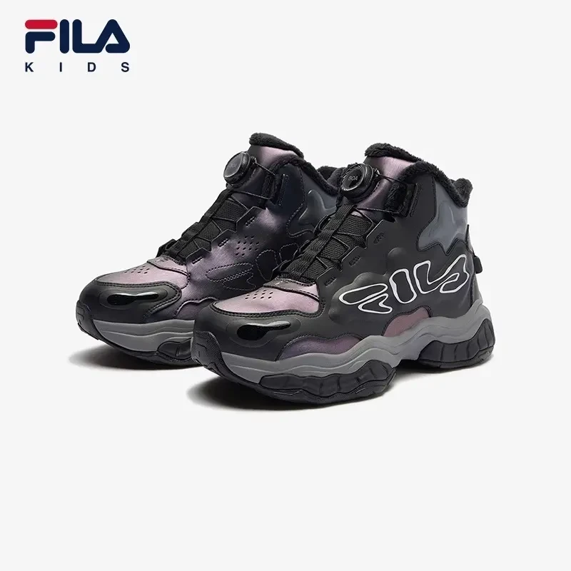 【斐乐儿童】2024冬季新款中大童高帮加绒时尚泡芙棉鞋K15B443904