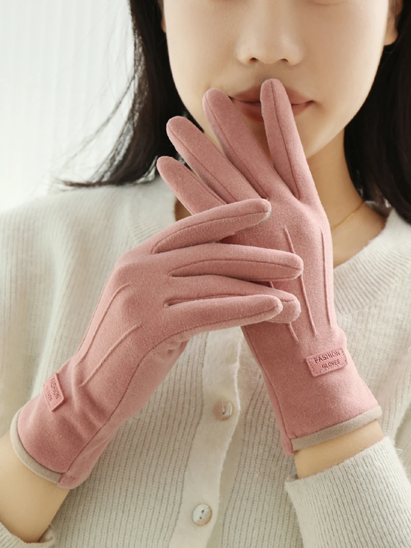 秋冬款保暖手套男女冬天户外骑行电车开车加绒防风防寒自发热触屏