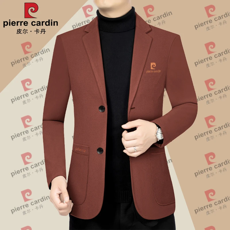 皮尔卡丹春秋款商务休闲西装男外套高档西服上衣免烫修身单西韩版