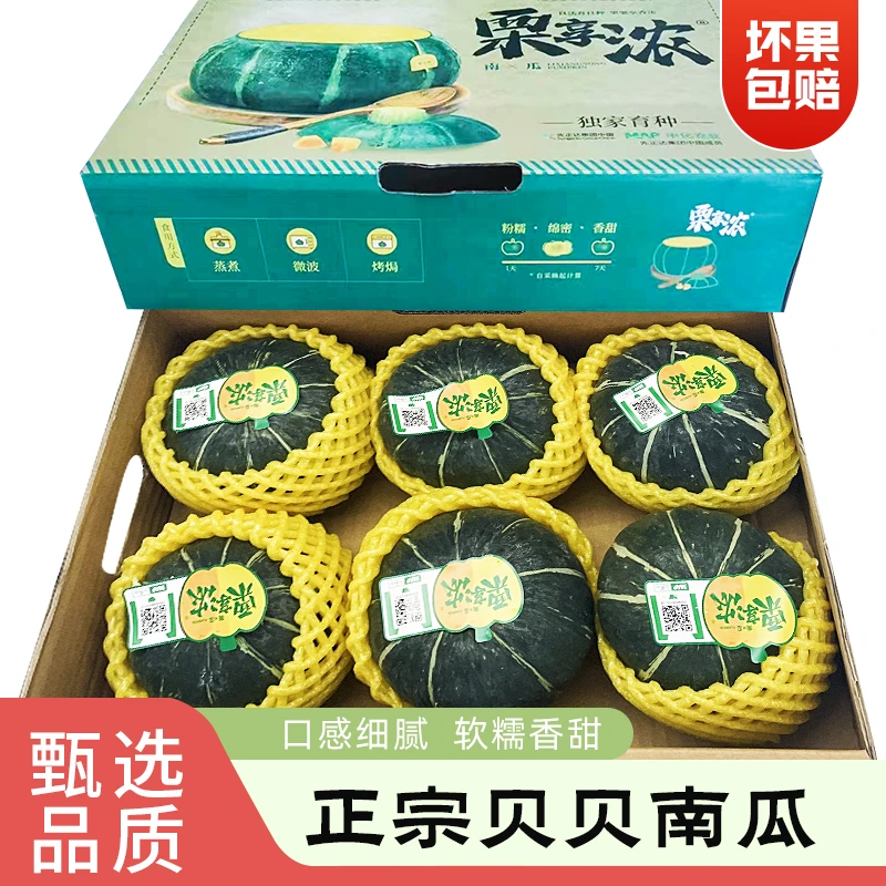 贝贝南瓜【礼盒 甄选品质】板栗口感孕妇宝宝辅食新鲜采摘软糯香甜