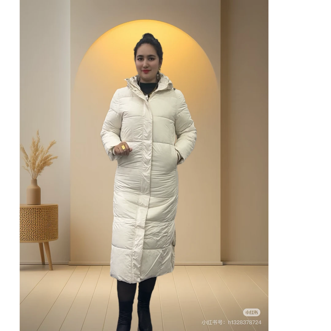 2024年长款羽绒棉服女冬季时尚洋气宽松过膝加厚保暖秋冬外套