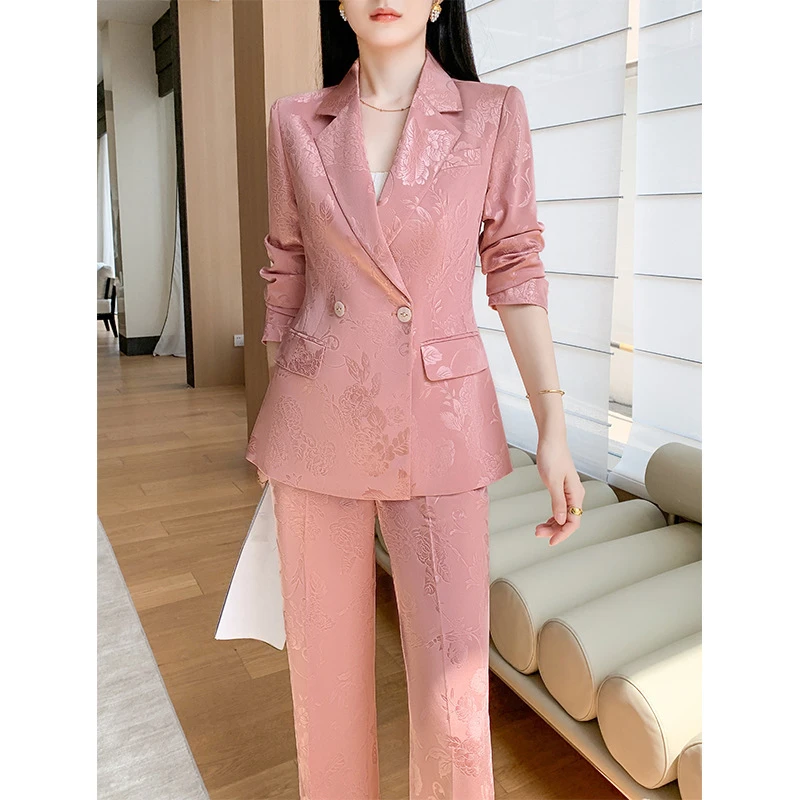 春秋西装套装女2024新款春职业装显瘦通勤气质时尚休闲西服薄款