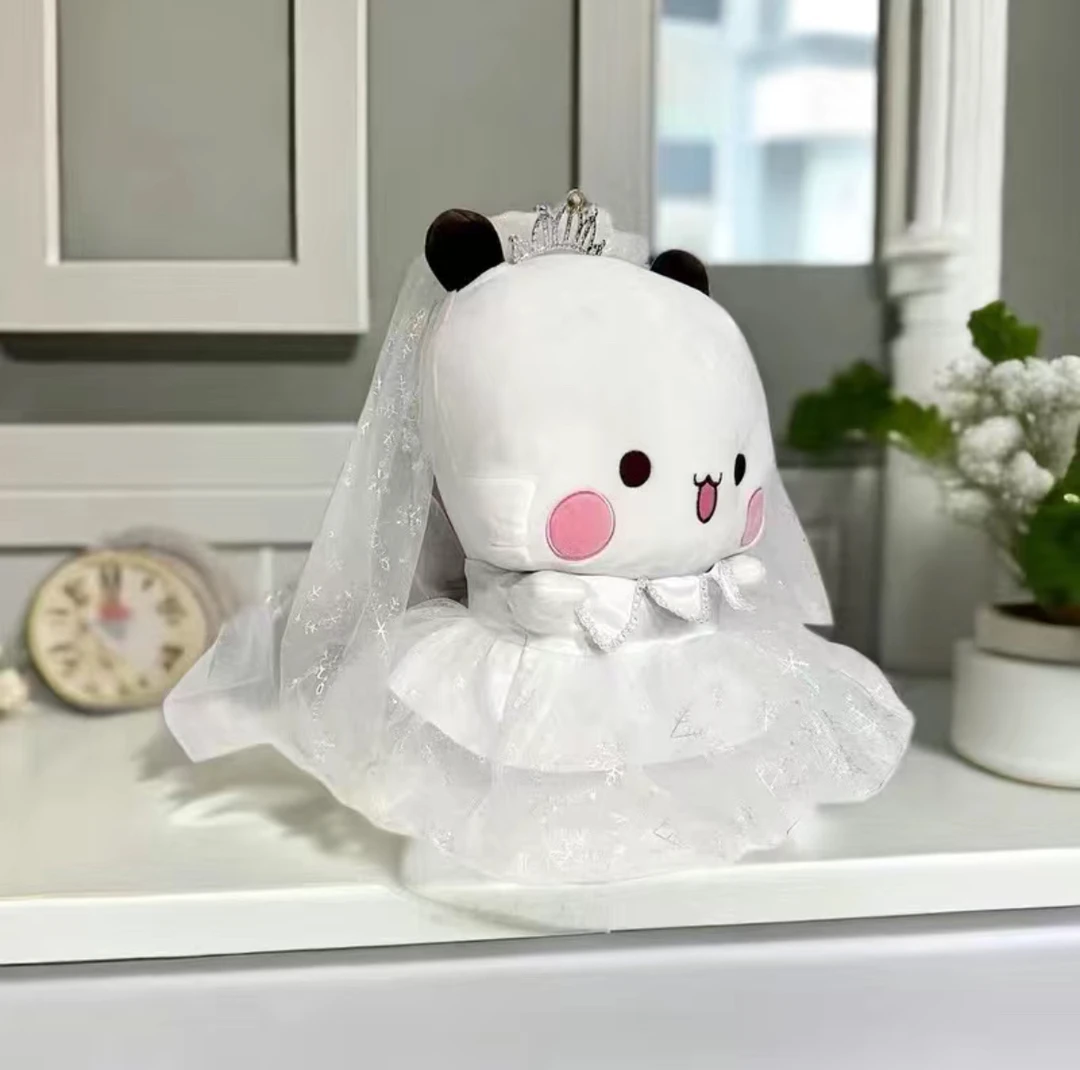 一二布布玩偶表情包超柔动漫抱枕摆件结婚公仔情侣周边婚纱礼服版