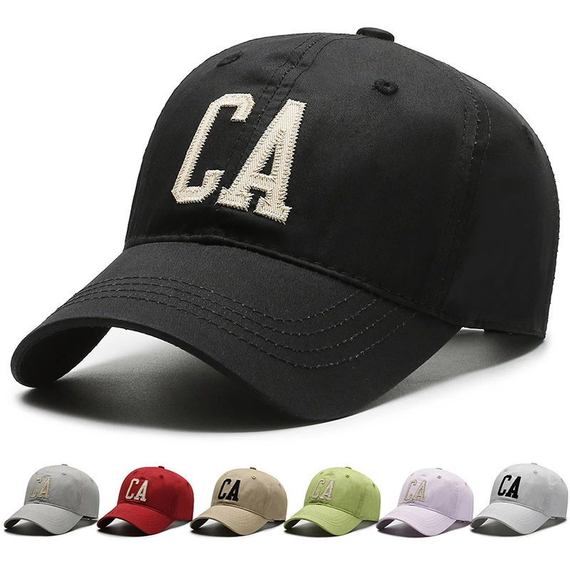 四季棒球帽男女士棉质遮阳帽字母CA刺绣涤棉运动鸭舌帽夏季休闲