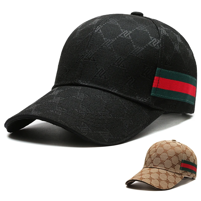 迪桑飒高档格纹帽子黑色棒球帽男女士鸭舌帽春夏季户外防晒遮阳帽