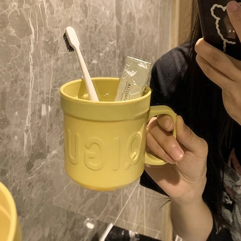 情侣漱口杯家用可爱卡通刷牙杯洗漱杯子情侣牙刷牙具牙缸杯创意