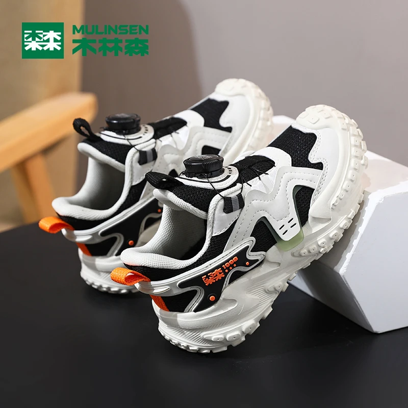 木林森童鞋2024春季新款儿童运动鞋中大童6-12岁网面透气跑步鞋